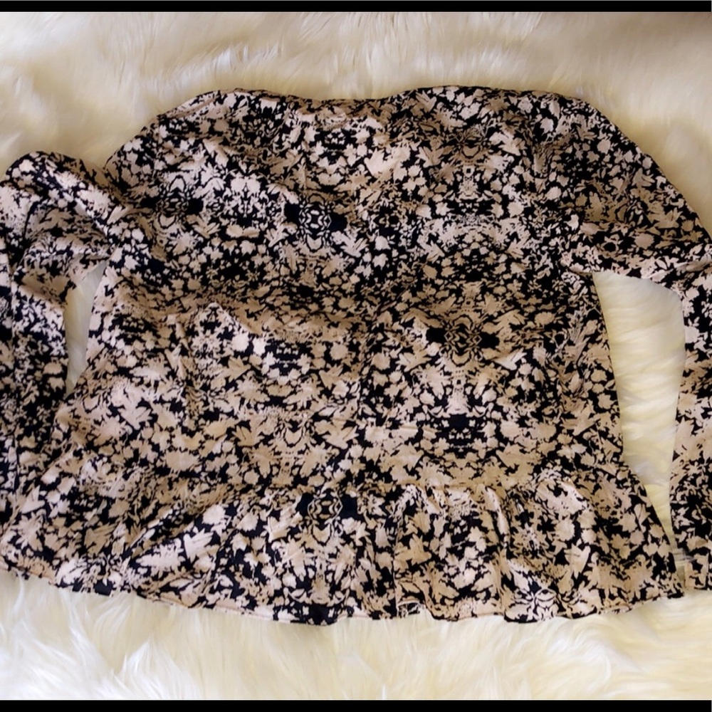 🆕REBECCA TAYLOR Silk Potpourri Paisley Ruffle Top - Picture 7 of 8
